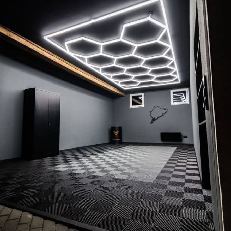 NXTBEAM Hexagon Lights + GridFlex - Single Garage