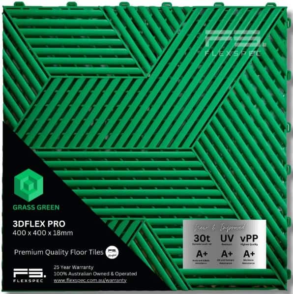 3DFlex Pro floor tile (Grass Green) Flexspec