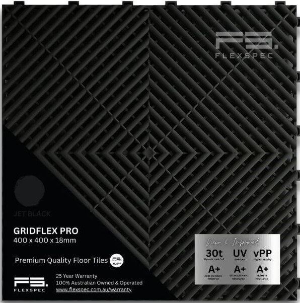 Gridflex-Pro-single-tile-Jet-Black-Flexspec-2