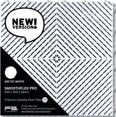SmoothFlex Pro floor tile (Arctic White) Flexspec