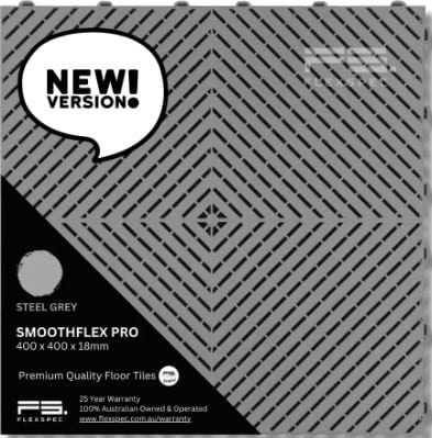 SmoothFlex Pro floor tile (Steel Grey) Flexspec