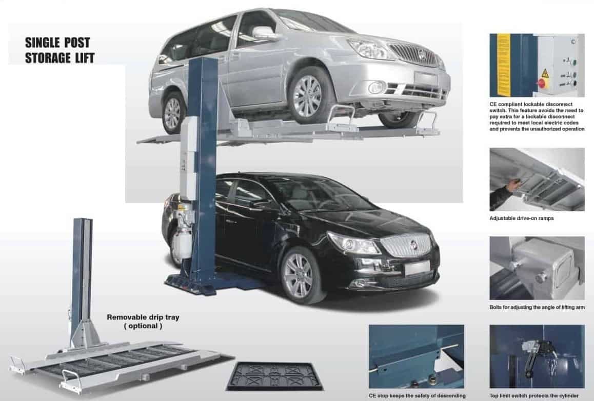 1-Post single-post-parking-hoist-GVT Lift King pic 2