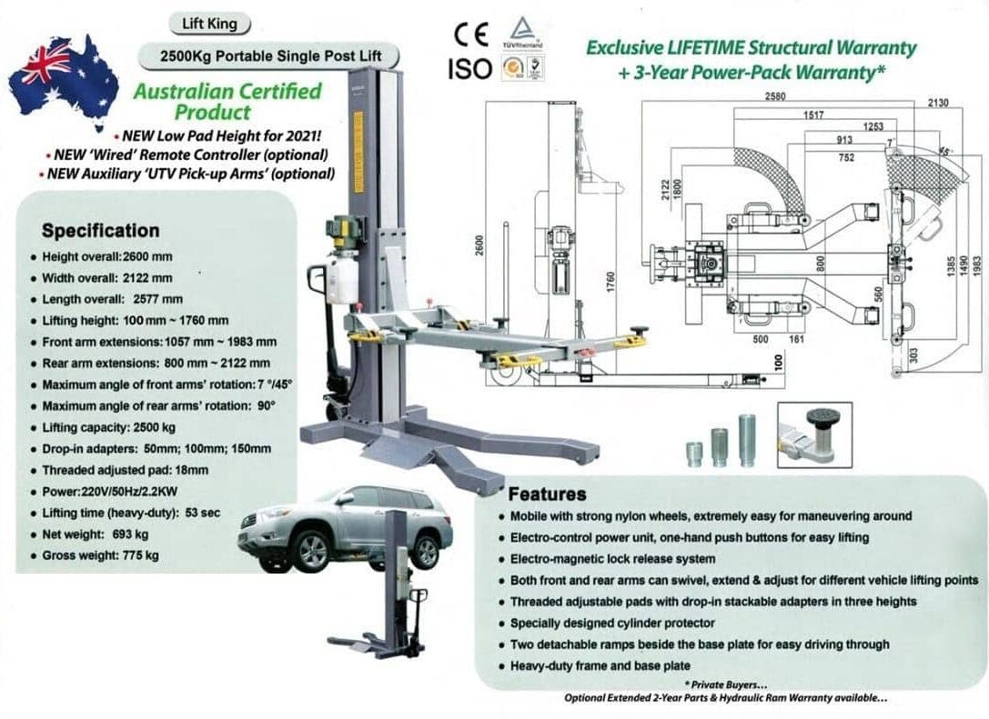 1-Post single-post-portable-hoist-Lift King