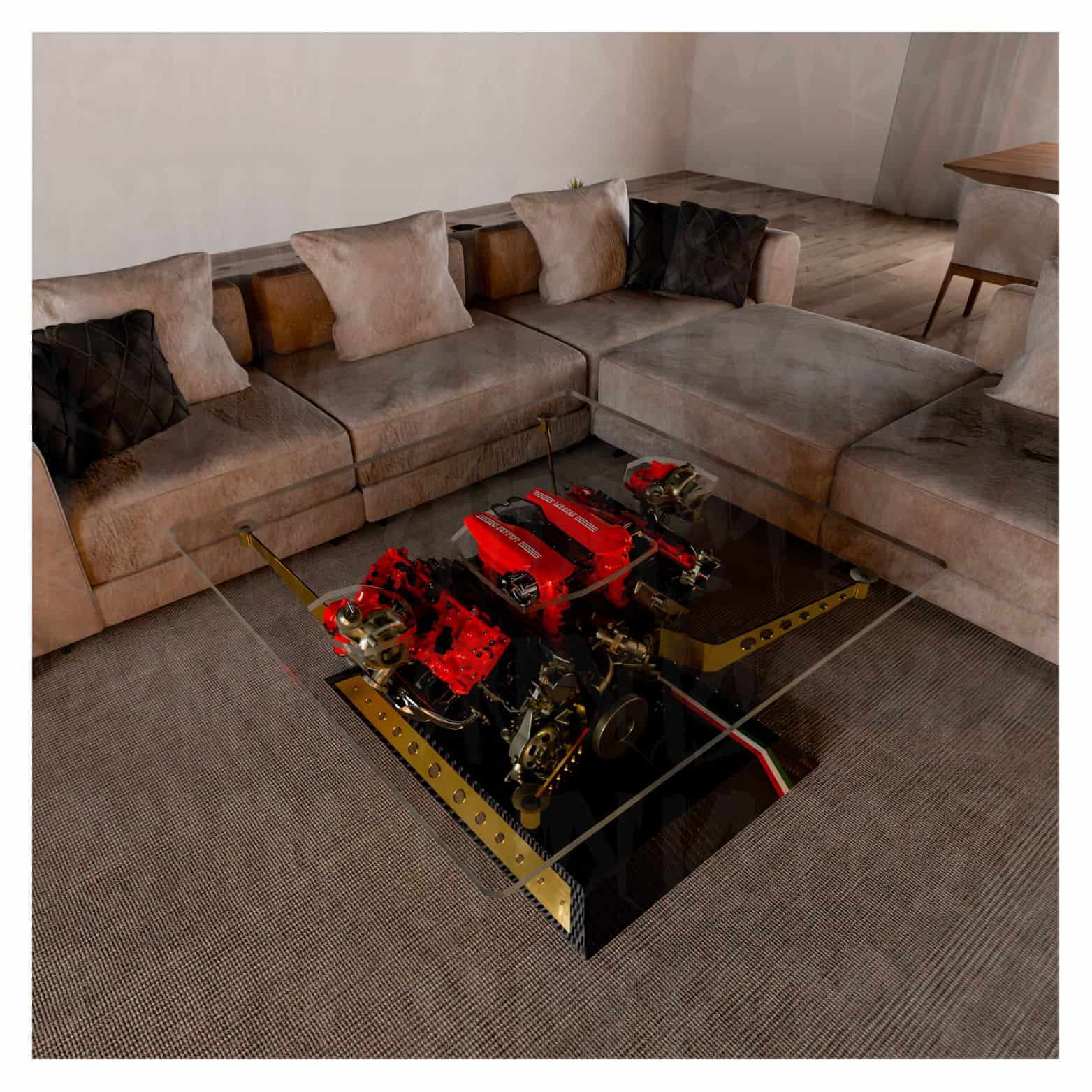 Ferrari 488 Engine Coffee Table - pic 5 Grimm Industries - automotive furnishings