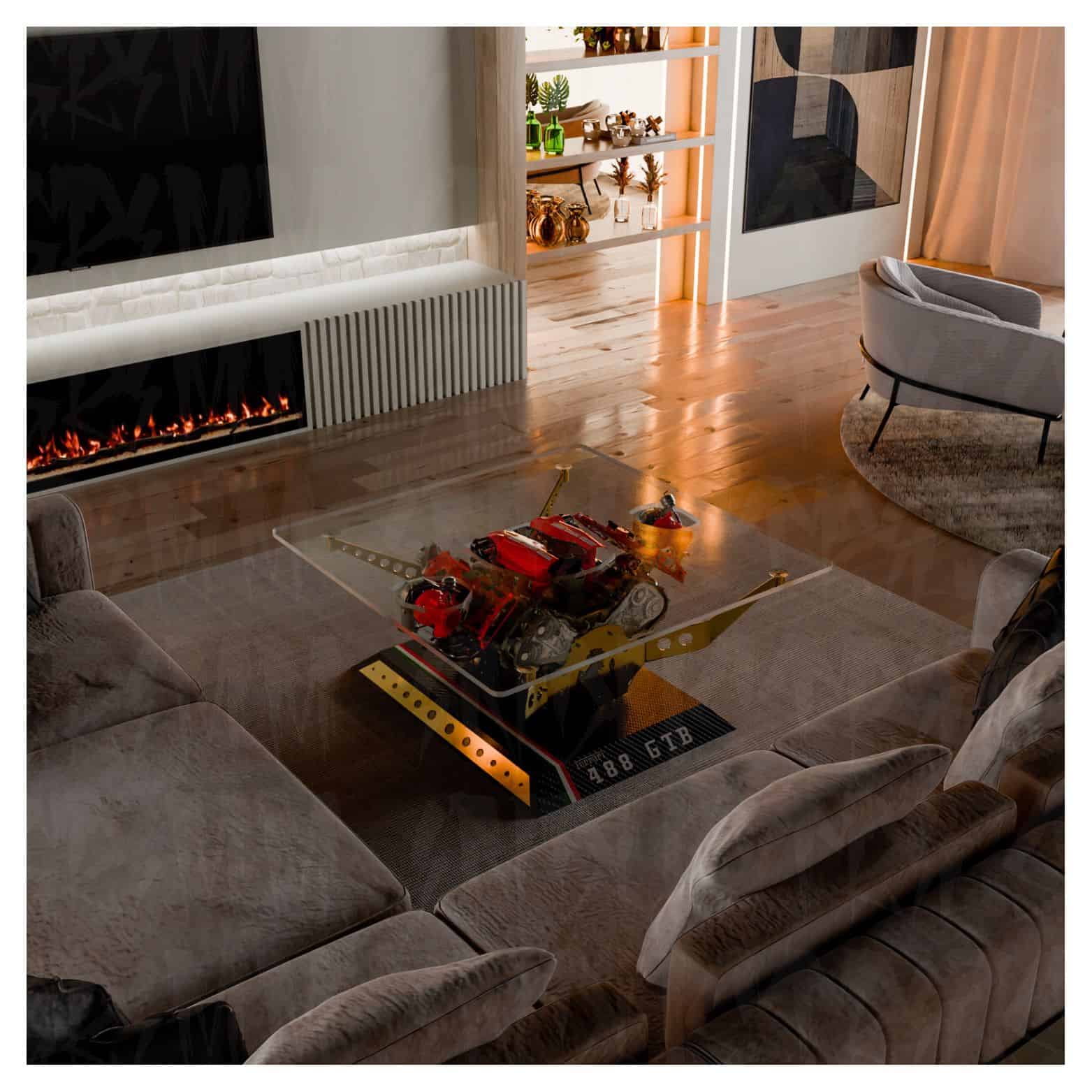 Ferrari 488 Engine Coffee Table - pic 6 Grimm Industries - automotive furnishings