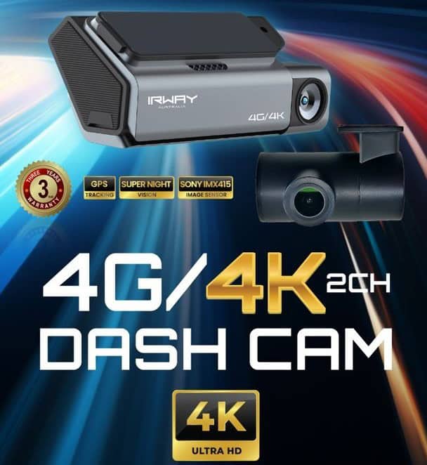 IIRWAY Aust 4G/4K 2-Channel dashcam - main image