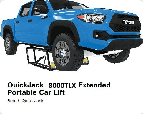 QuickJack 8000TLX Extended Portable Car Lift