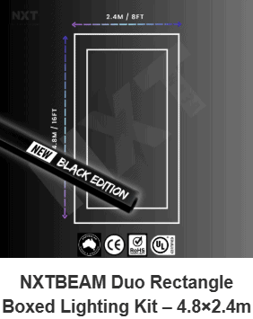 NXTBEAM - Boxed Lighting Duo Rectangle (Black Edition)
