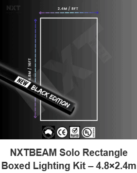NXTBEAM - Boxed Lighting Solo Rectangle (Black Edition)