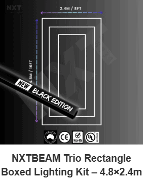 NXTBEAM - Boxed Lighting Trio Rectangle (Black Edition)